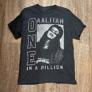 Aaliyah One In A Million Graphic T-Shirt Black Size M Unisex 100% Cotton